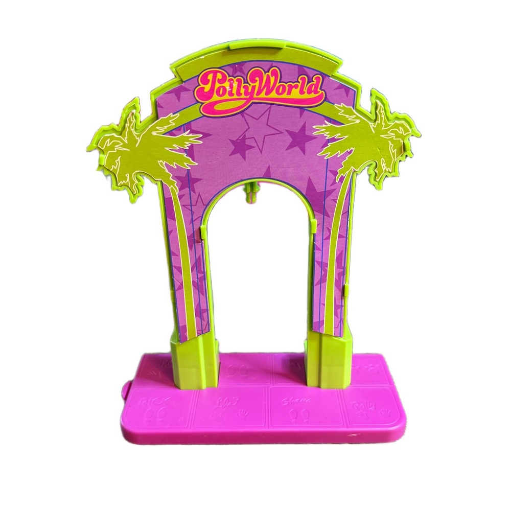 Polly Pocket‎ PollyWorld Entrance Archway Playset Piece Pink Green 2006 Mattel